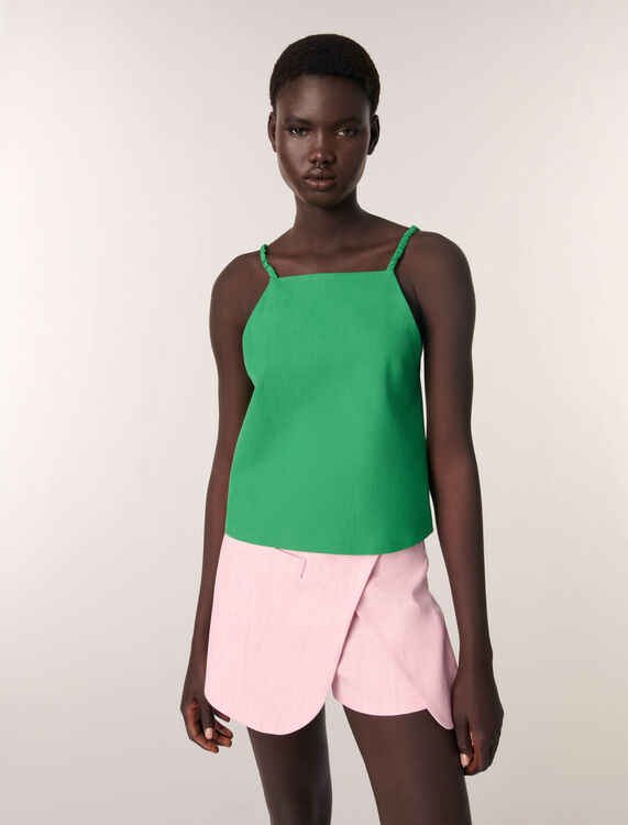 Layered-effect suit shorts - Skirts & Shorts - MAJE