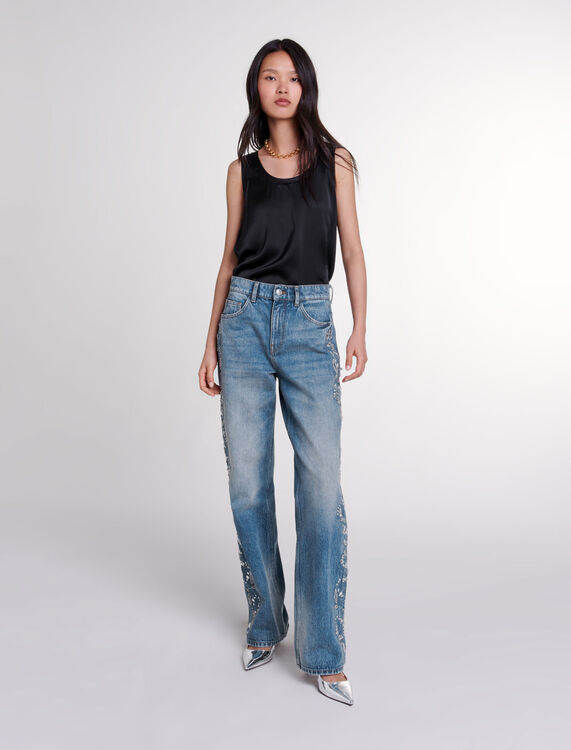 Silk tank top : Tops color White