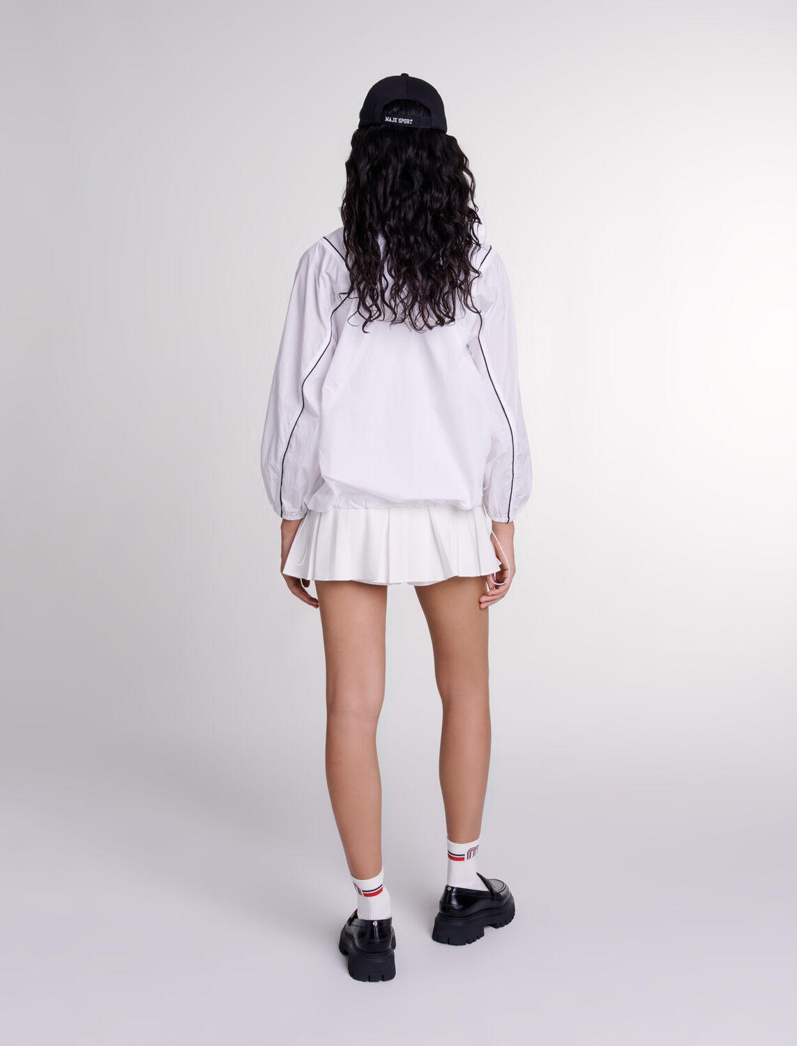 Hooded windbreaker - Sport Capsule - MAJE