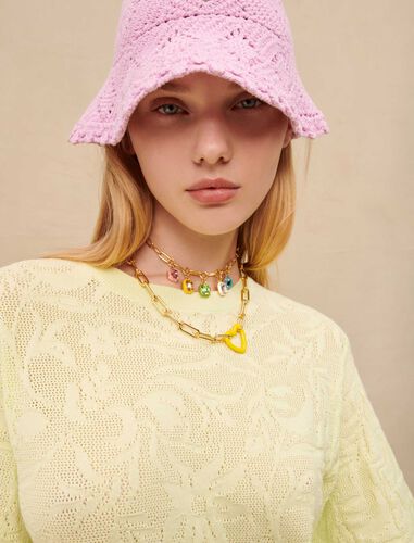 Yellow heart necklace : Jewelry color Gold