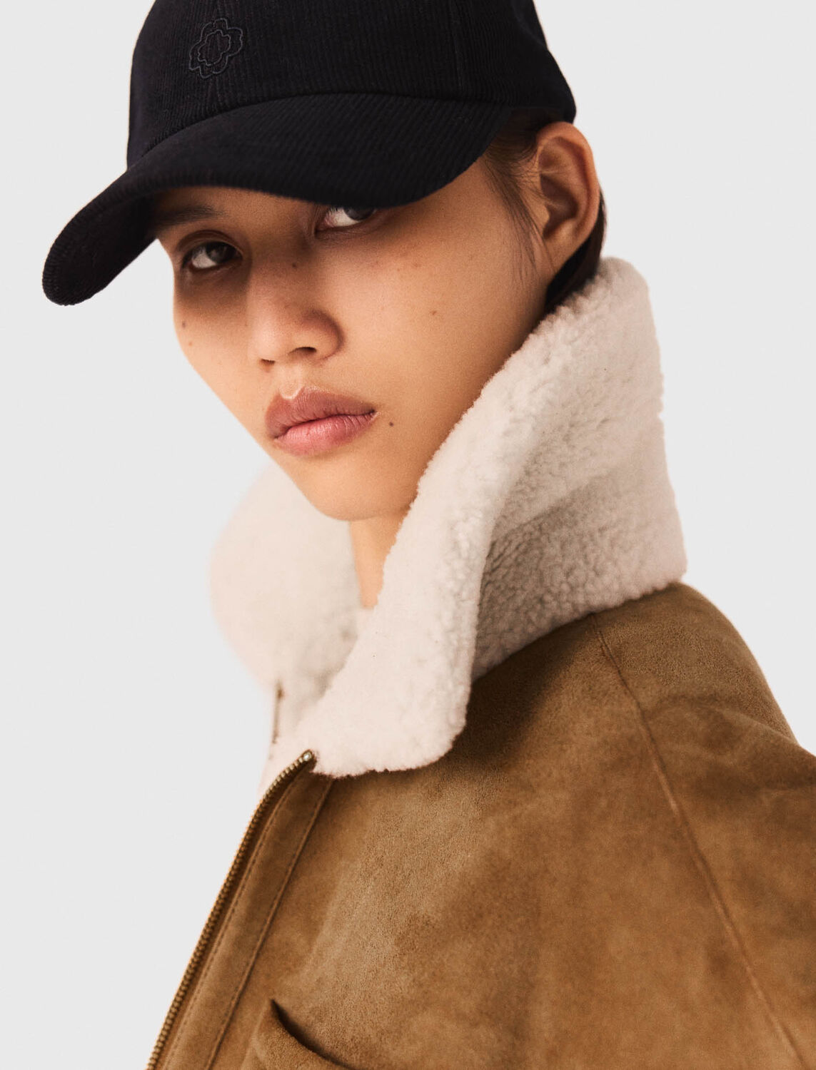 Reversible shearling coat : Coats color Camel