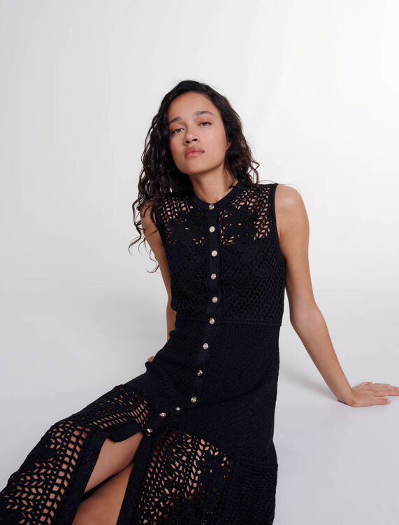 Crochet-knit maxi dress - Fall-Winter Collection - MAJE