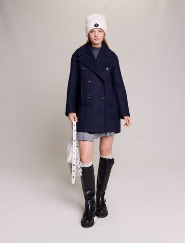 Pea coat : Coats color Navy