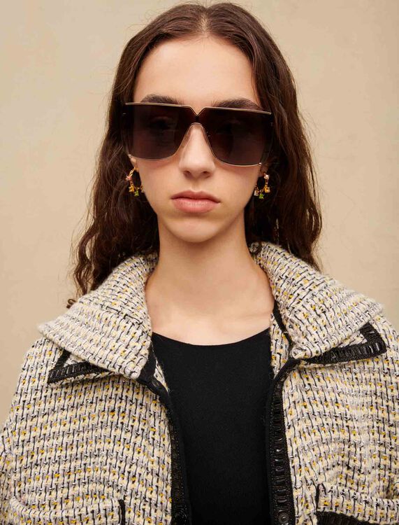 Tweed hooded coat - Coats & Jackets - MAJE