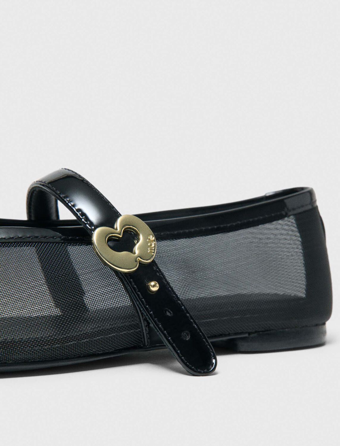 Mesh ballet flats : Sling-Back & Sandals color Black