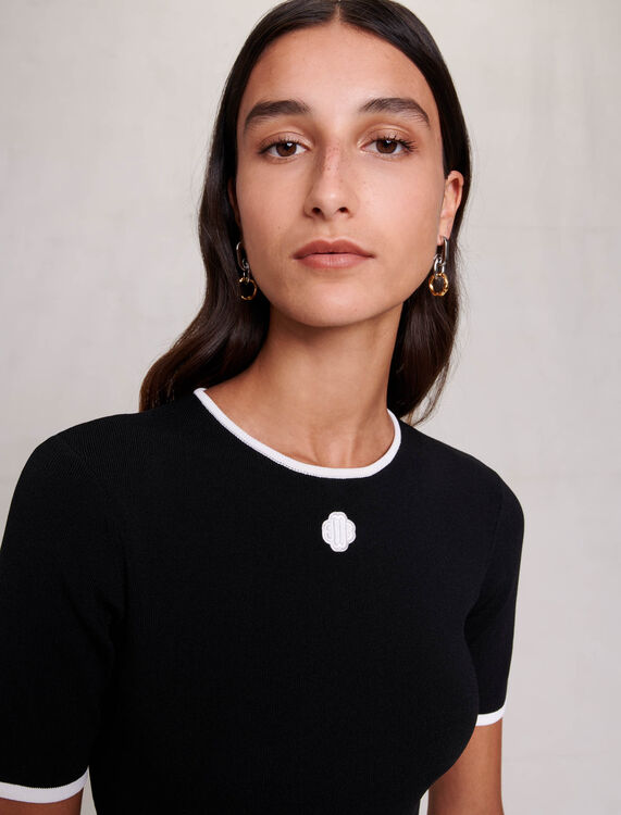 Openwork knit bodysuit - T-Shirts - MAJE