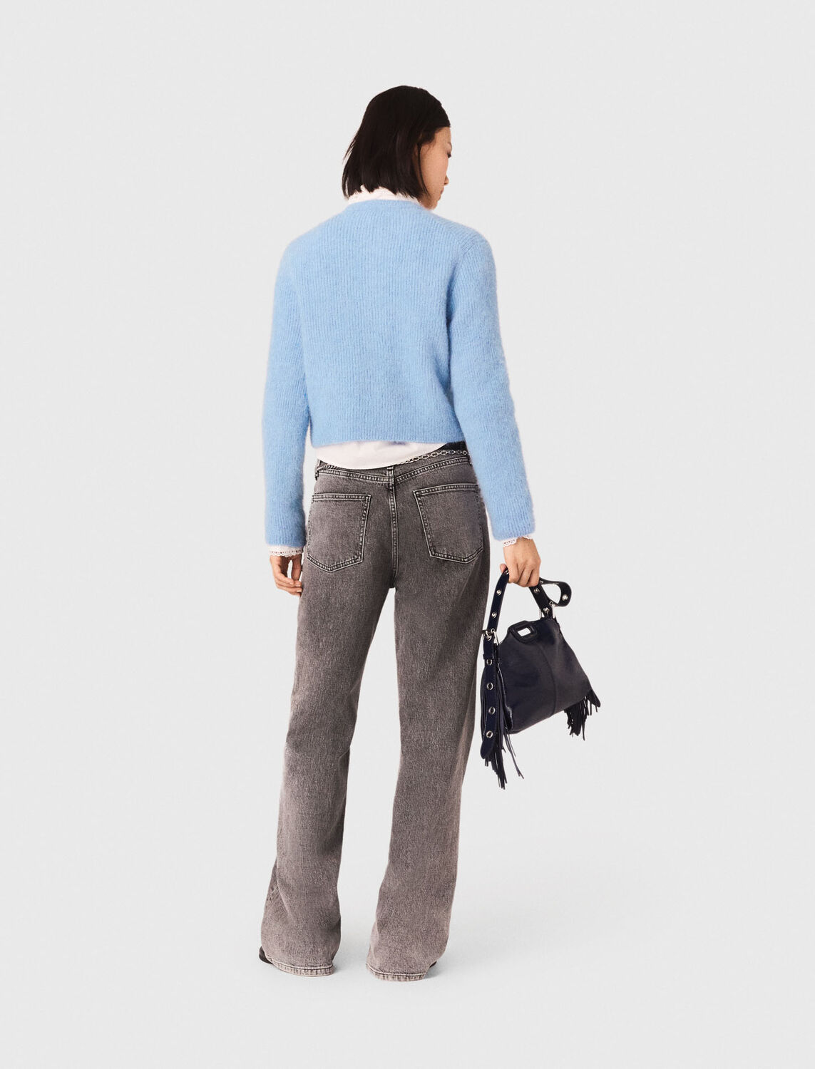 Jewelled bow cardigan - Sweaters & Cardigans - MAJE