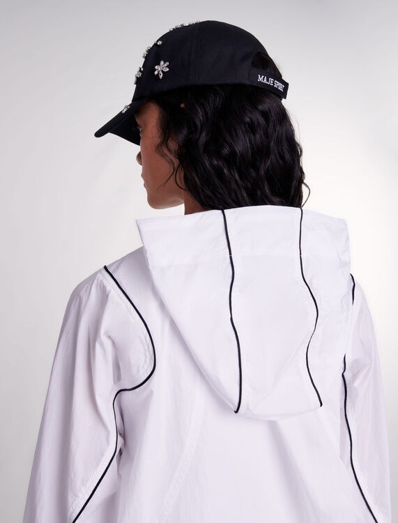 Hooded windbreaker - Sport Capsule - MAJE