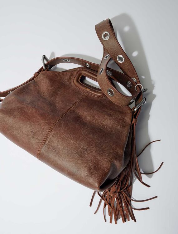 Miss M bag in vintage leather - M Bag - MAJE