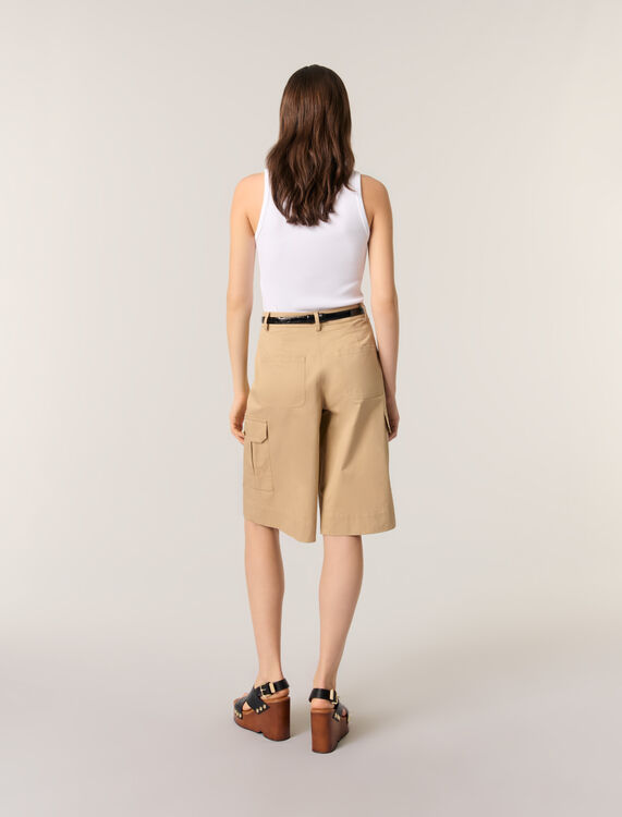 Cotton Bermuda shorts - Skirts & Shorts - MAJE