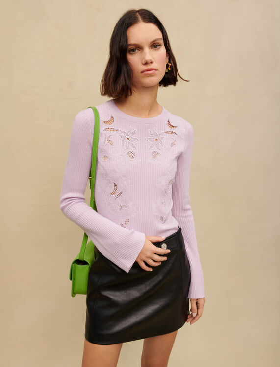 Jumper with openwork motifs - Cardigans & Sweaters - MAJE