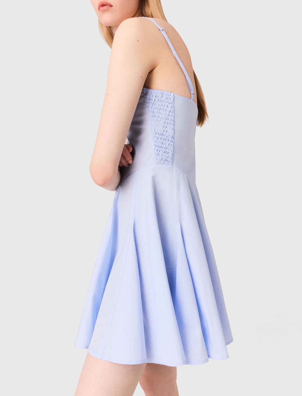 Short cotton flared dress - Dresses - MAJE