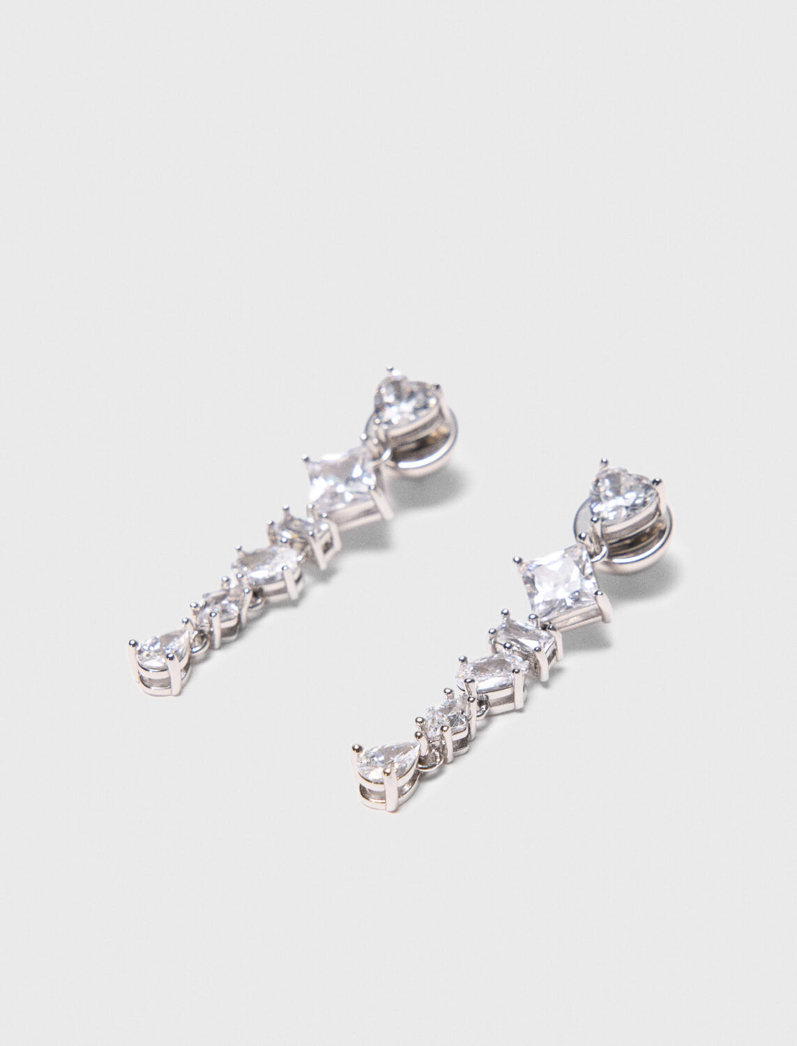 Rhinestone heart earrings -  - MAJE