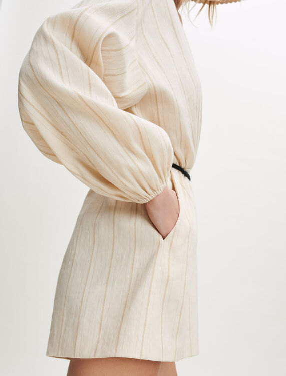 Linen and cotton blend playsuit - Jumpshort & Jumpsuits - MAJE