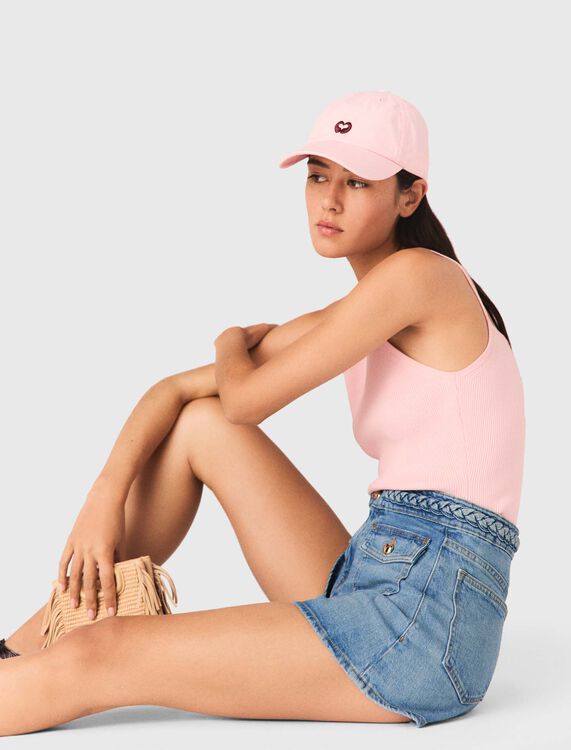 Braided denim shorts - Skirts & Shorts - MAJE