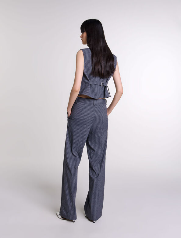 Rhinestone jacket : null color Grey rhinestone  tennis stripe