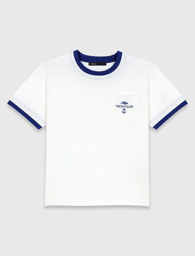 Layered-look T-shirt : T-Shirts color White