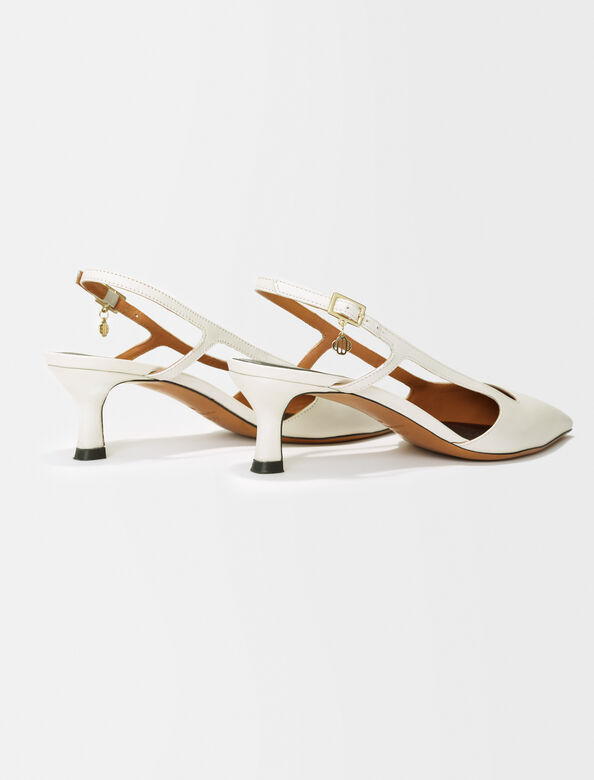 Pointed-toe pumps with straps : Sling-Back & Sandals color White