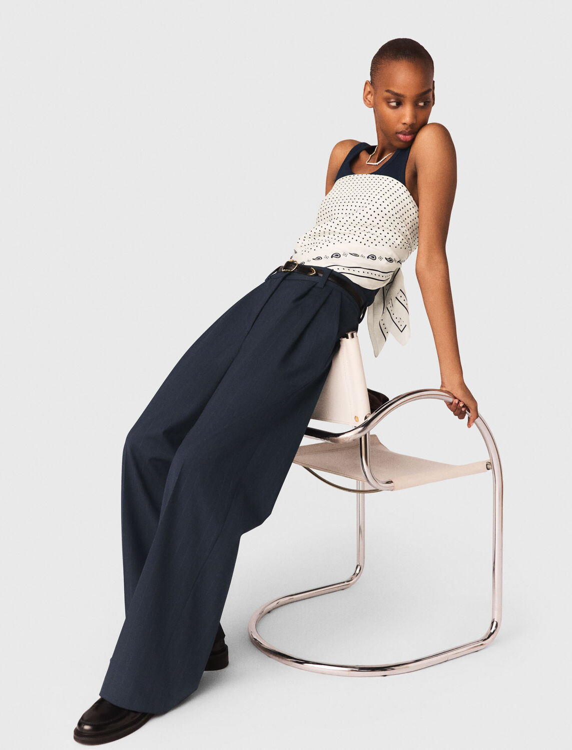 maje : Trousers & Jeans 顏色 深蓝色/NAVY