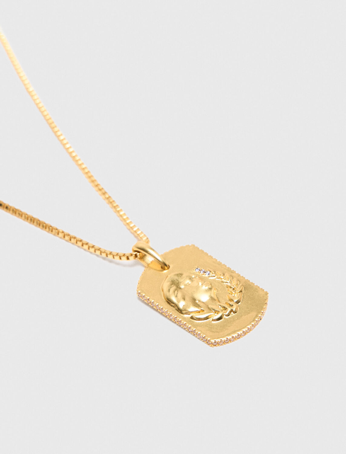 Zodiac sign plaque necklace -  - MAJE