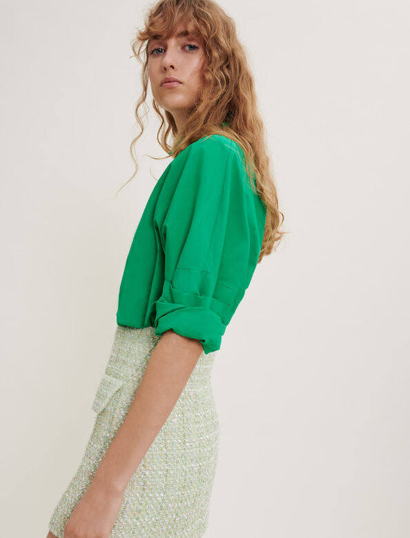 Shiny tweed skirt : Skirts & Shorts color 