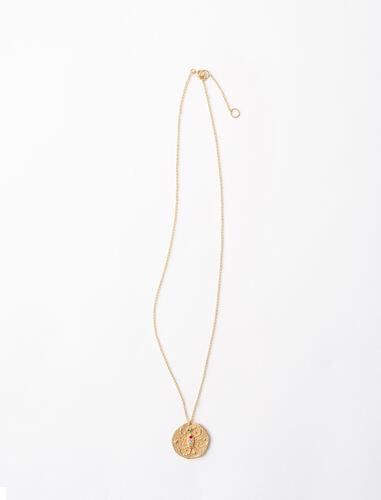 Scorpio zodiac sign necklace : Jewelry color Gold
