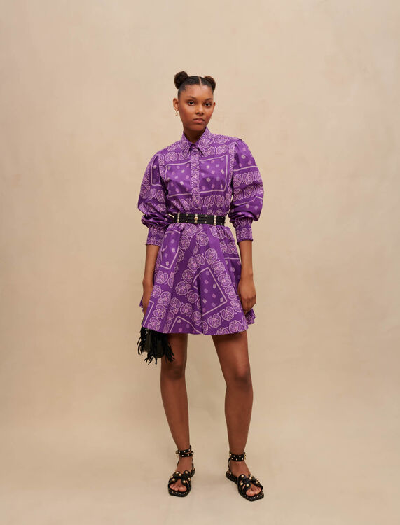 Paisley print short dress - Dresses - MAJE