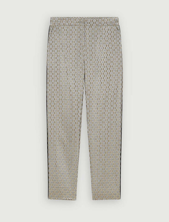 Lurex jacquard pants - Trousers & Jeans - MAJE