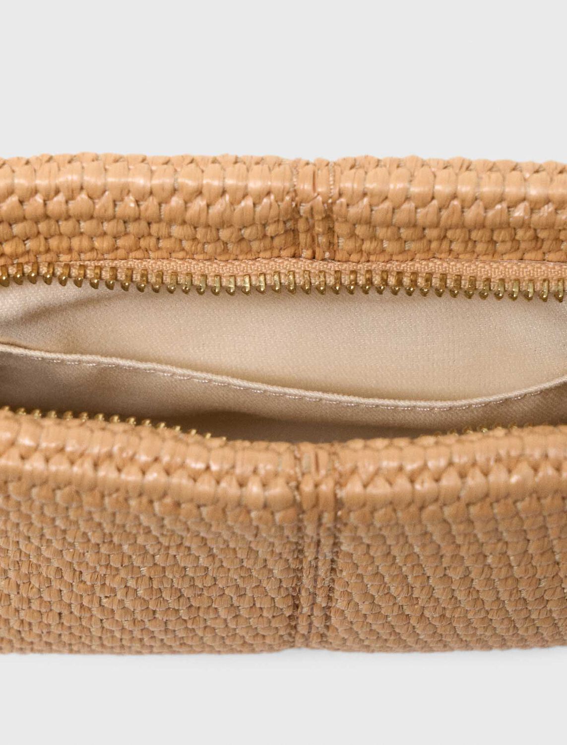 Miss M natural-look clutch bag : Small leather goods color Beige