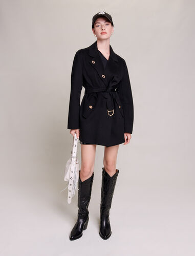 Tweed coat : Coats color Black
