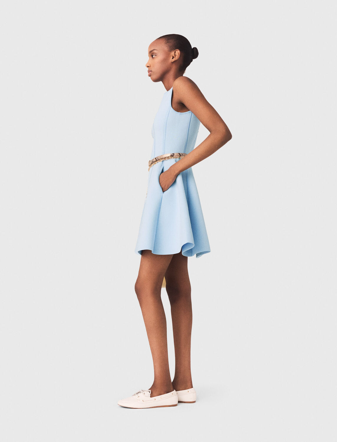 Skater dress with jewelled bows - Dresses - MAJE