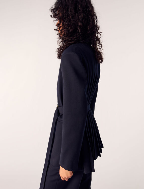 Suit jacket with pleated back - Blazers & Jackets - MAJE