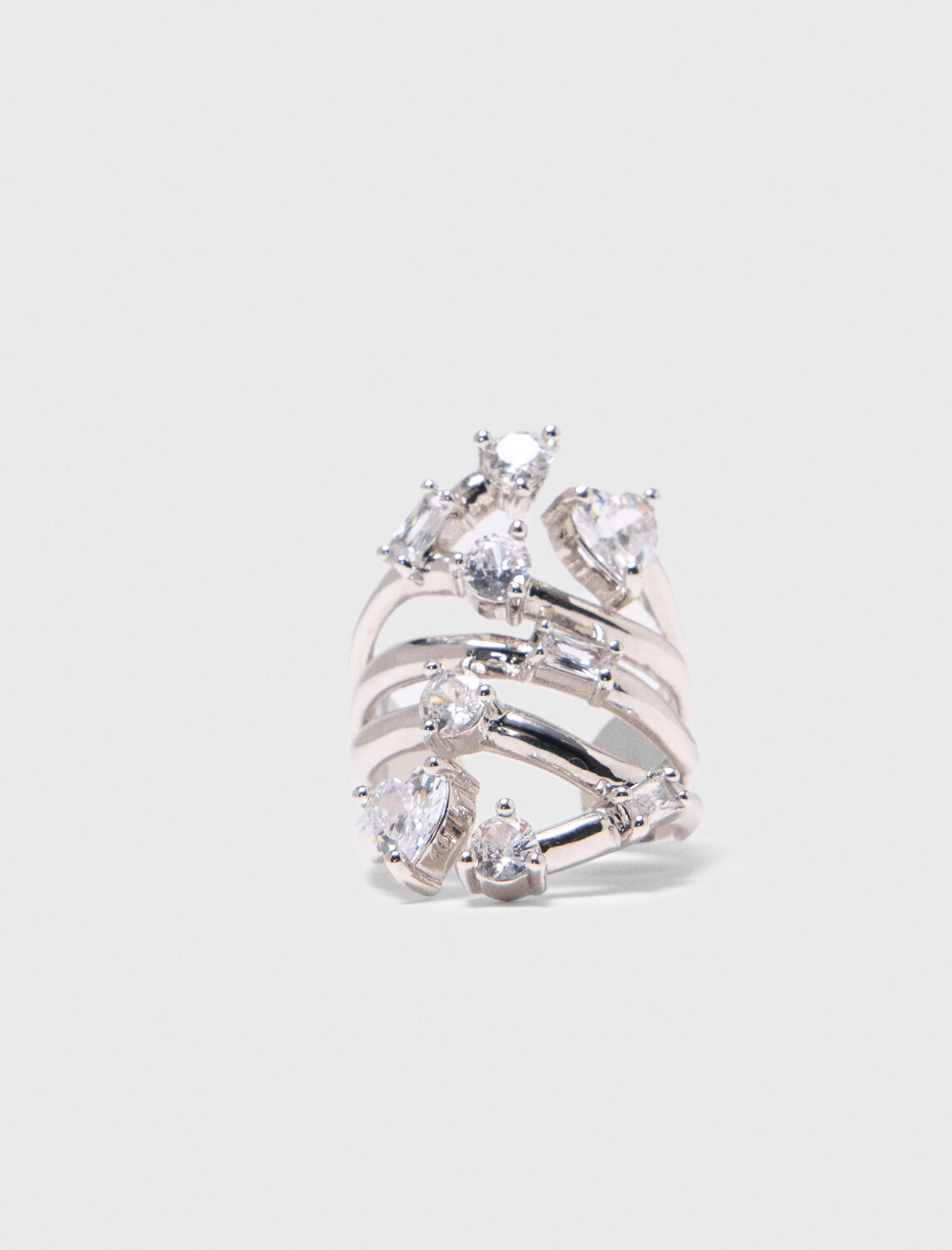 Rhinestone multi-row ring - Jewelry - MAJE