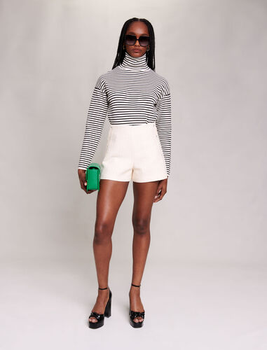 A-line shorts in tweed : Skirts & Shorts color Ecru