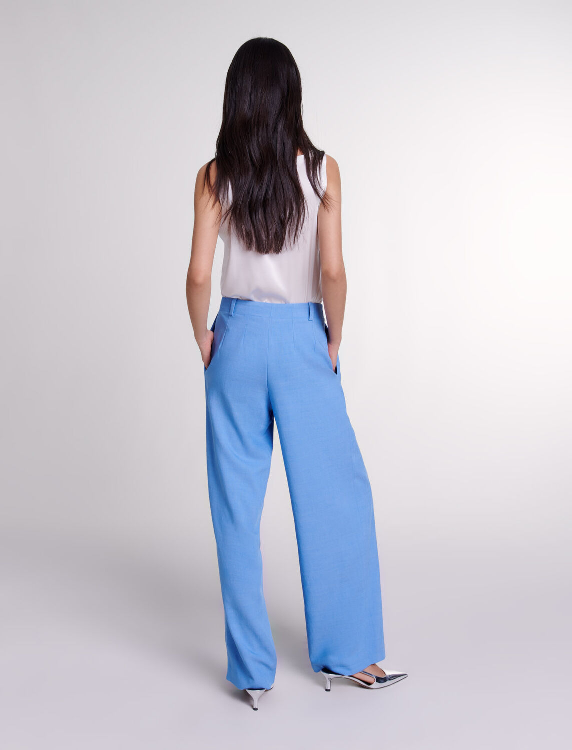 Wide-leg suit trousers with pleats - Fall-Winter Collection - MAJE