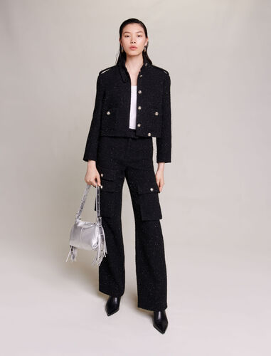 Tweed trousers : View All color Black