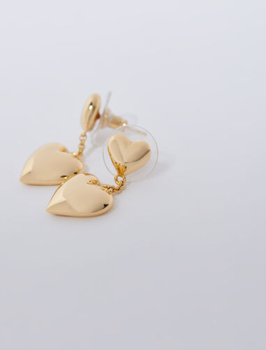 Heart earrings : Jewelry color Gold