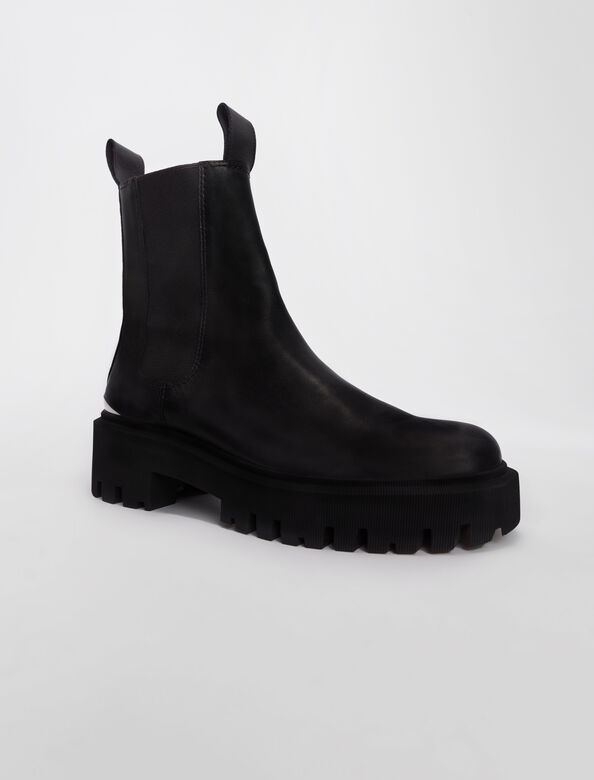 Chelsea boots with platform sole : Shoes color Black