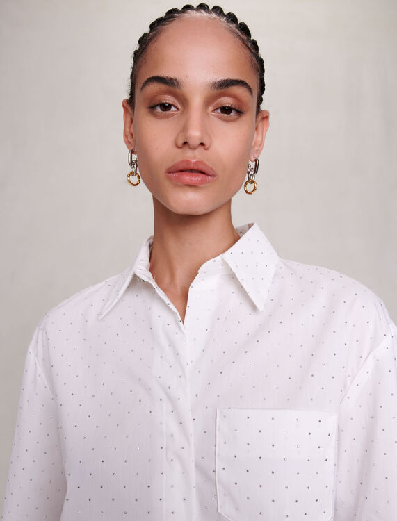 Rhinestone shirt - Shirts - MAJE