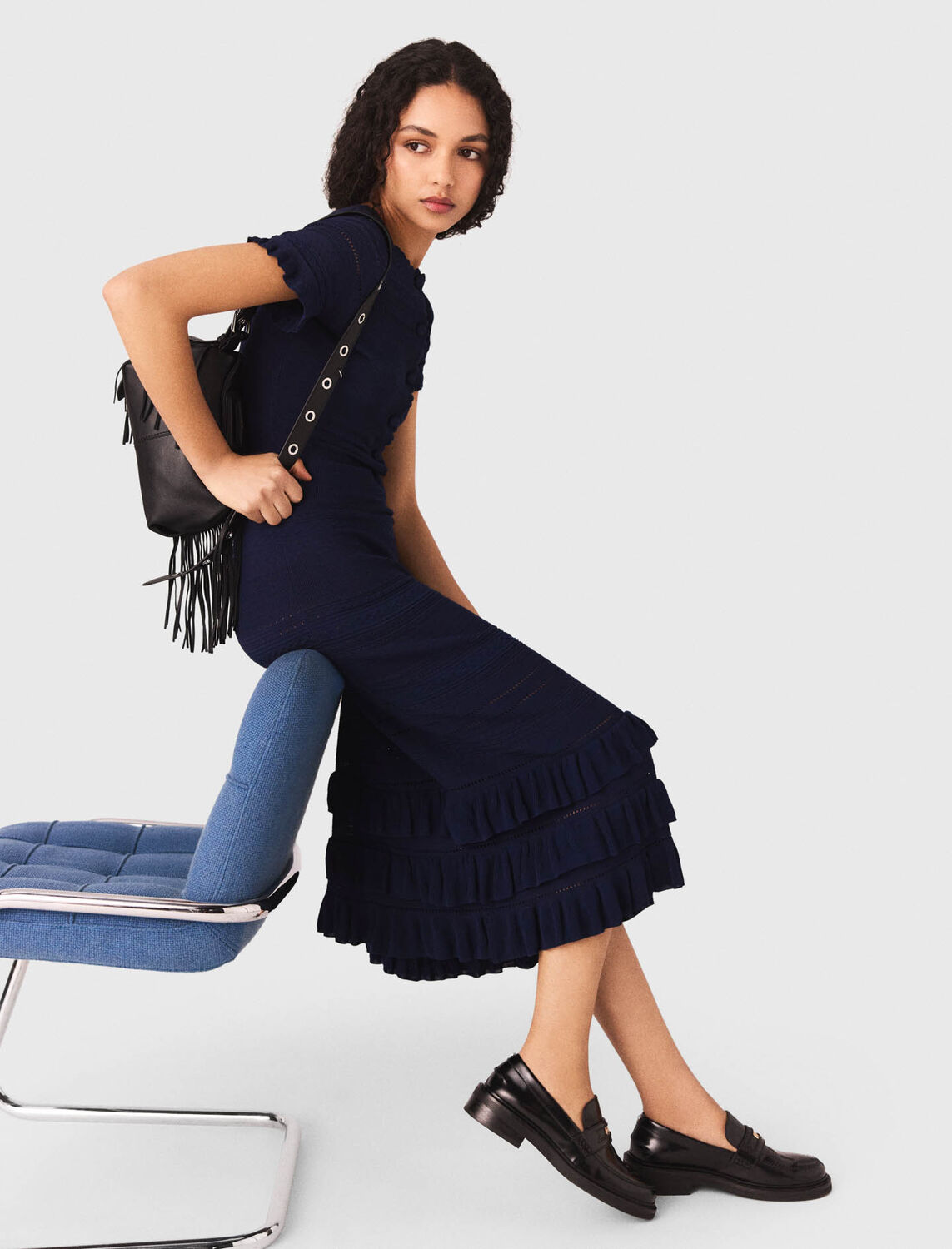 maje : Dresses 顏色 深蓝色/NAVY