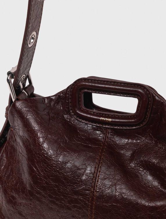 Crackled leather Miss M bag -  - MAJE