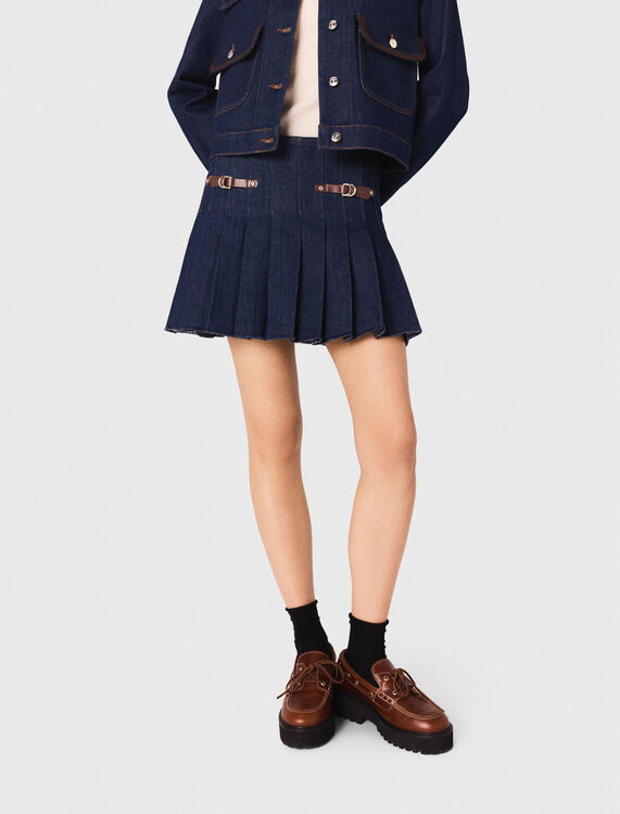 Short denim skirt with lining - Skirts & Shorts - MAJE
