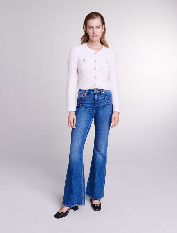 Embroidered flared jeans -  - MAJE