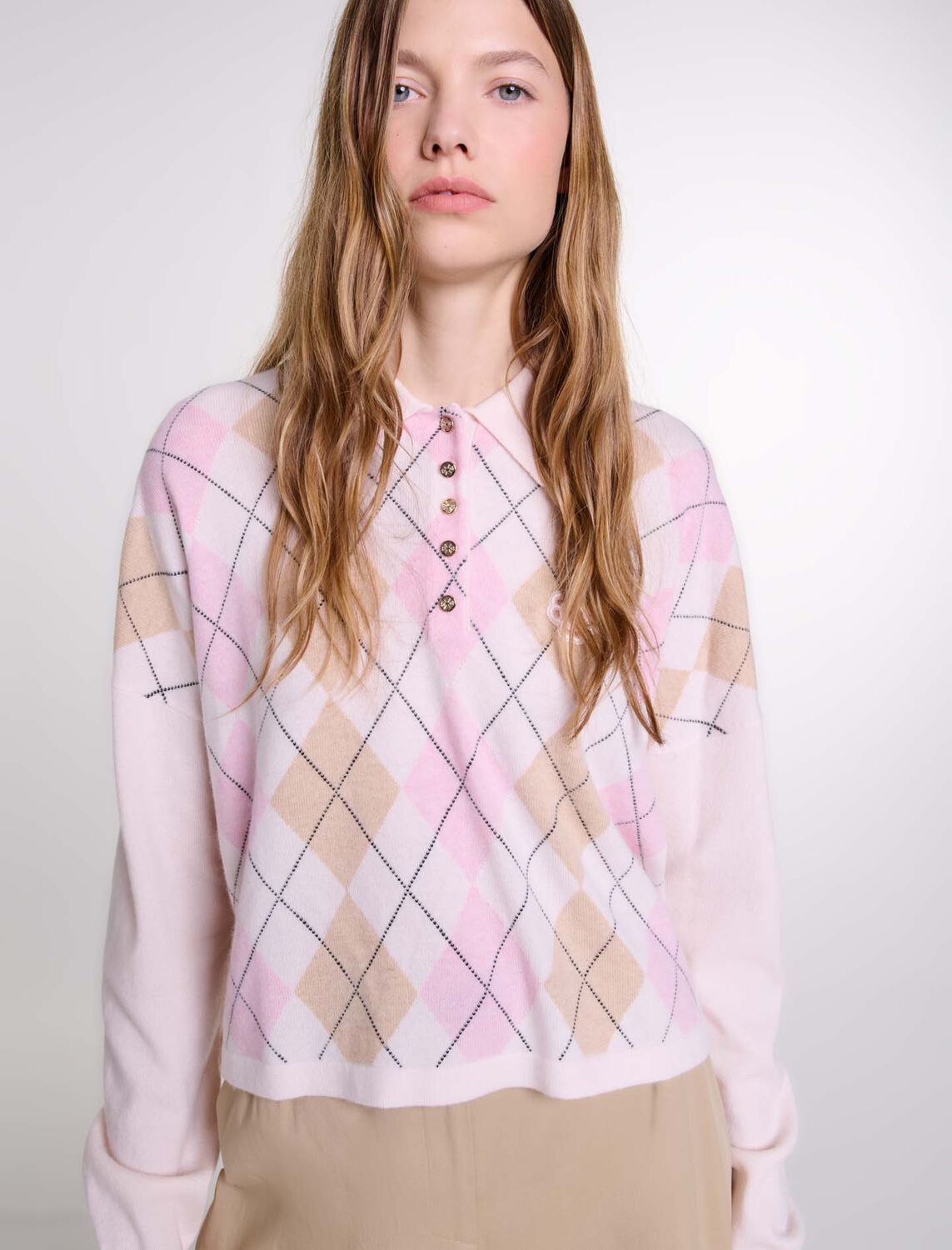 Short wool-blend sweater : Fall-Winter Collection color 