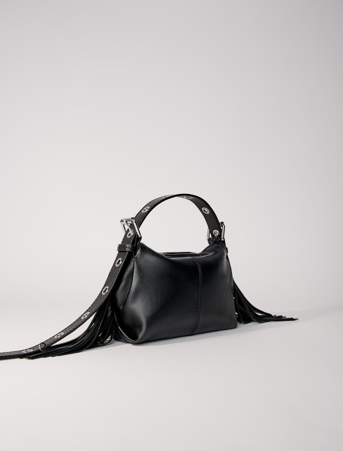 Plain leather mini Miss M bag -  - MAJE