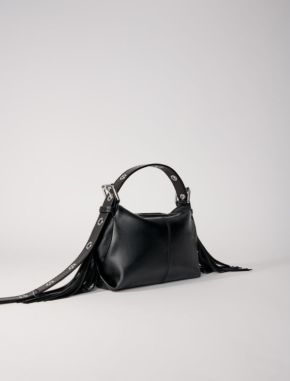 Plain leather mini Miss M bag : M Bag color Black