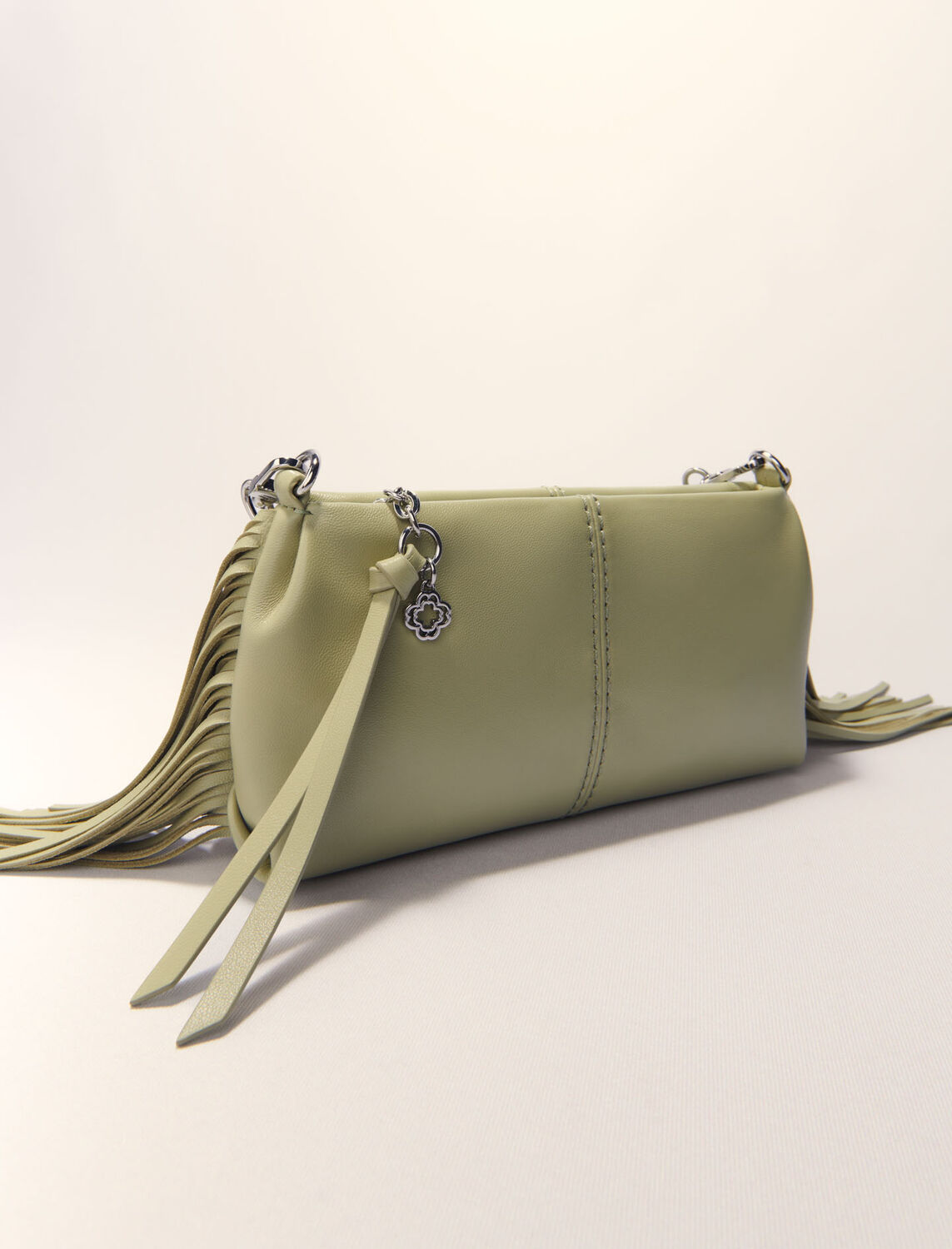 Miss M plain leather clutch bag -  - MAJE