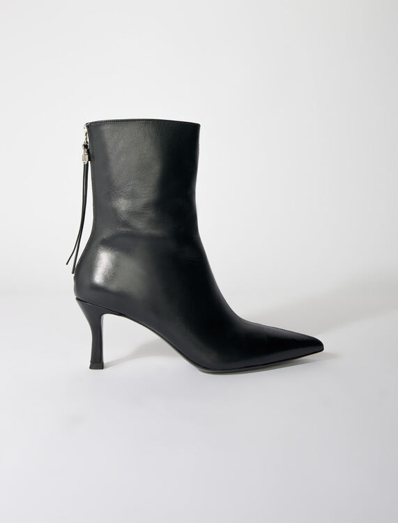 Leather ankle boots -  - MAJE
