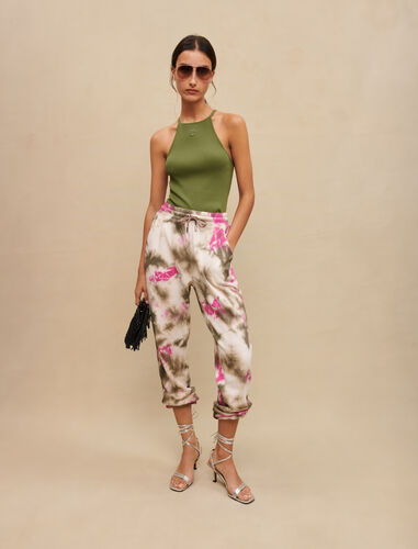 Tank top with embroidered logo : Sweaters & Cardigans color Khaki