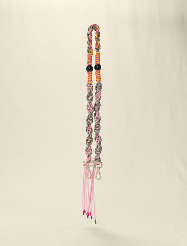 Braided shoulder strap : Other accessories color Pink
